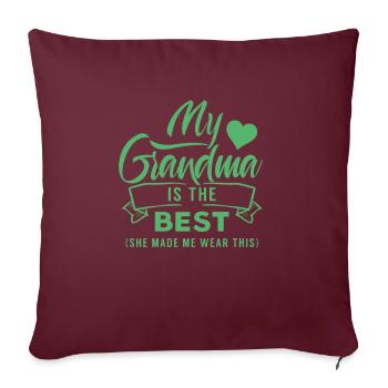 Ma grand-mère est la meilleure grand-mère grand-mère - Housse de coussin décorative 45 x 45 cm - bordeaux - Devant