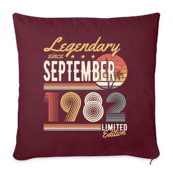 Legendary since Septembre 1982 Limited Edition - Housse de coussin décorative 45 x 45 cm - bordeaux - Devant