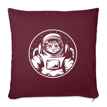 Astronaut Cat Space Weltraum Catronaut Space Katze - Sofa pillowcase 17,3'' x 17,3'' (45 x 45 cm) - burgundy - Front