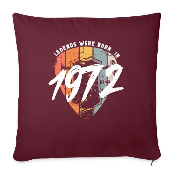 1972 anniversaire guitare guitare - Housse de coussin décorative 45 x 45 cm - bordeaux - Devant