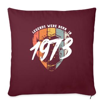 1973 anniversaire guitare guitare - Housse de coussin décorative 45 x 45 cm - bordeaux - Devant