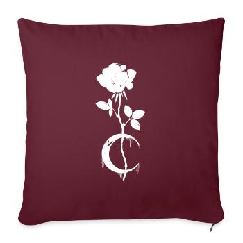 Lune d’occulte Rose Gothic - Housse de coussin décorative 45 x 45 cm - bordeaux - Devant
