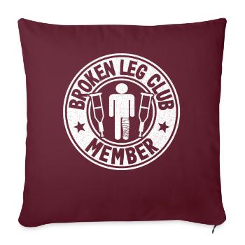 Bonne amélioration Jambe cassée MItglied - Housse de coussin décorative 45 x 45 cm - bordeaux - Devant