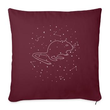 Sternbild Degu Constellation Strauchratte - Sofakissenbezug 45 x 45 cm - Burgunderrot - Vorne
