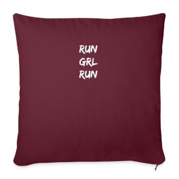 Running - run grl run - Housse de coussin décorative 45 x 45 cm - bordeaux - Devant