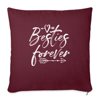 Besties forever - Sofakissenbezug 45 x 45 cm - Burgunderrot - Vorne