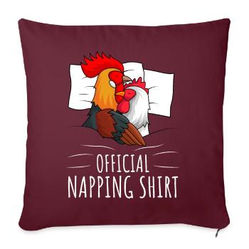 Hühner Schlafshirt Huhn Geschenk - Sofakissenbezug 45 x 45 cm - Burgunderrot - Vorne