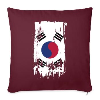 Corée du Sud Corée du Sud Corée du Sud - Housse de coussin décorative 45 x 45 cm - bordeaux - Devant