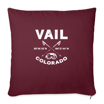 Ski Vail Colorado - Sofakissenbezug 45 x 45 cm - Burgunderrot - Vorne