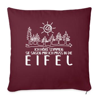 Eifel Eifeler Ich höre Stimmen Eifler - Sofakissenbezug 45 x 45 cm - Burgunderrot - Vorne