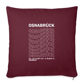 Coordonnées d’Osnabrück - Housse de coussin décorative 45 x 45 cm - bordeaux - Devant