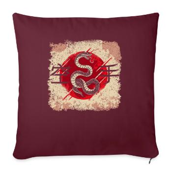 Karaté Shotokan Arts Martiaux Écriture Japonaise Dojo - Housse de coussin décorative 45 x 45 cm - bordeaux - Devant