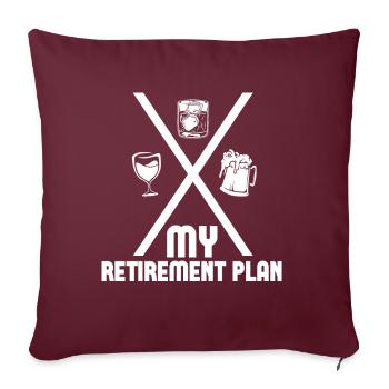 Mein Ruhestandsplan Whisky Bourbon Trinkt Wein - Sofakissenbezug 45 x 45 cm - Burgunderrot - Vorne