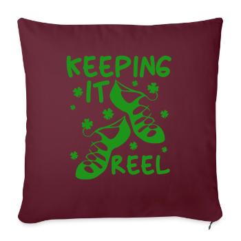 Irland Tanzen Stepptanz Keep It Reel Girls - Sofakissenbezug 45 x 45 cm - Burgunderrot - Vorne