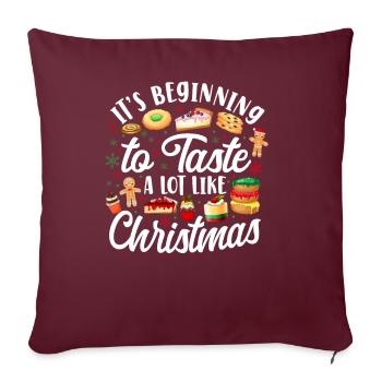 Bake Baking Christmas Cookie - Sofakissenbezug 45 x 45 cm - Burgunderrot - Vorne