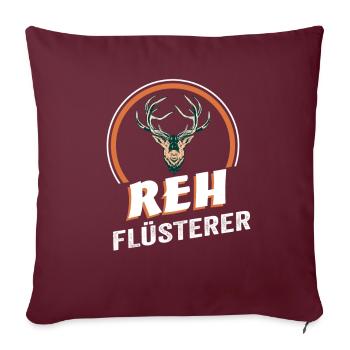 Reh Flüsterer - Sofakissenbezug 45 x 45 cm - Burgunderrot - Vorne