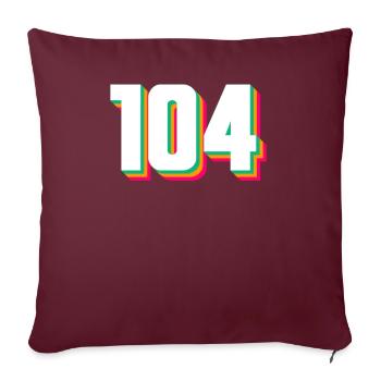 104 - Housse de coussin décorative 45 x 45 cm - bordeaux - Devant