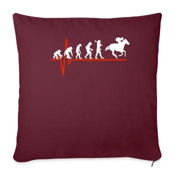 Horse Racing Heartbeat - EVOLUTION DES COURSES DE CHEVAUX - Housse de coussin décorative 45 x 45 cm - bordeaux - Devant