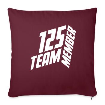 TEAM MEMBER 125 JERSEY NUMBER SHIRT NUMBER - Sofakissenbezug 45 x 45 cm - Burgunderrot - Vorne