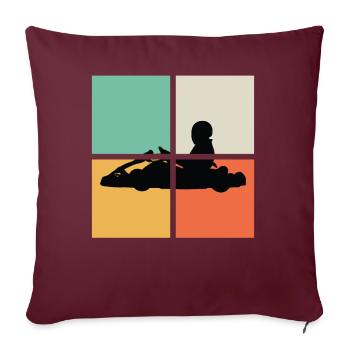 HIPSTER GO-CART - Sofakissenbezug 45 x 45 cm - Burgunderrot - Vorne