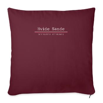 Hvide Sande Kopenhagen Dänemark Dansk Geschenkidee - Sofakissenbezug 45 x 45 cm - Burgunderrot - Vorne