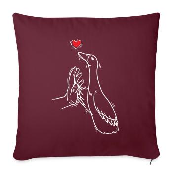 Courir drôle Courir - Housse de coussin décorative 45 x 45 cm - bordeaux - Devant