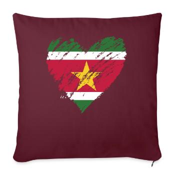 Suriname - Housse de coussin décorative 45 x 45 cm - bordeaux - Devant