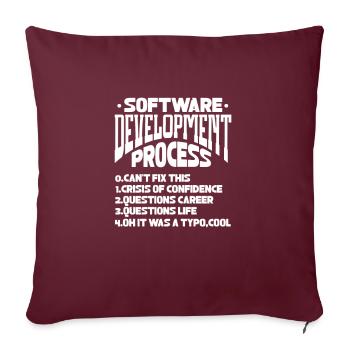Développeur de logiciels Programmeur Logiciel - Housse de coussin décorative 45 x 45 cm - bordeaux - Devant