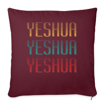 Jesus - Yeshua - Sofakissenbezug 45 x 45 cm - Burgunderrot - Vorne