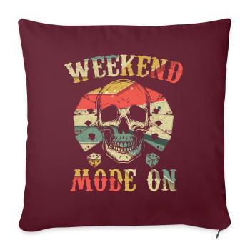 Casino Poker Games Weekend Mode sur Poker - Housse de coussin décorative 45 x 45 cm - bordeaux - Devant