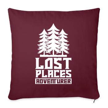 Lieux perdus Les aventuriers partent Explorer des lieux - Housse de coussin décorative 45 x 45 cm - bordeaux - Devant