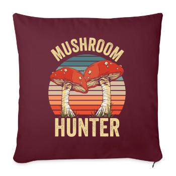 Chasseurs de champignons Chasseurs de champignons Cueilleurs de champignons Cueilleurs de champignons - Housse de coussin décorative 45 x 45 cm - bordeaux - Devant