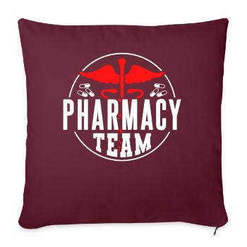 Apotheken Team Apotheke Apotheker Pharmazeut - Sofakissenbezug 45 x 45 cm - Burgunderrot - Vorne