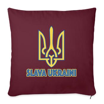 Slava Ukraini Freedom Europe Ukraine Kiev Soutien - Housse de coussin décorative 45 x 45 cm - bordeaux - Devant