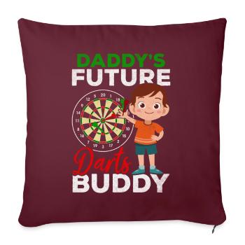 Fléchettes Bébé Joueur de fléchettes Garçon Papa’s Future Fléchettes - Housse de coussin décorative 45 x 45 cm - bordeaux - Devant