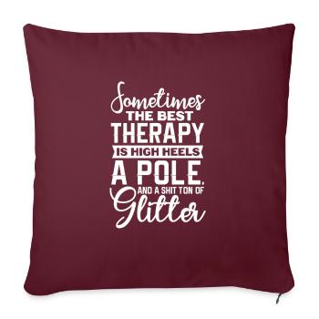 Pole Dance Fitness Pole Dance Pole Dance Cadeau - Housse de coussin décorative 45 x 45 cm - bordeaux - Devant