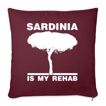 Sardaigne Sardaigne Arbre Sardaigne - Housse de coussin décorative 45 x 45 cm - bordeaux - Devant
