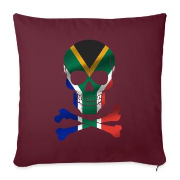 Drapeau de l’Afrique du Sud - Housse de coussin décorative 45 x 45 cm - bordeaux - Devant