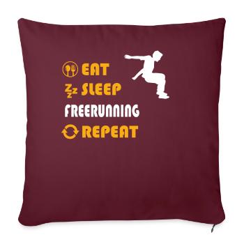 T-shirt graphique Freerunning - Housse de coussin décorative 45 x 45 cm - bordeaux - Devant