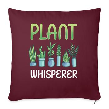 Plantes Whisperer Jardin Plant Gardener - Housse de coussin décorative 45 x 45 cm - bordeaux - Devant
