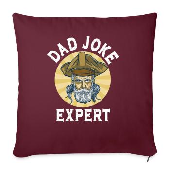 Papa Blague Papa Blagues Père - Housse de coussin décorative 45 x 45 cm - bordeaux - Devant