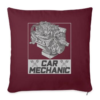 Mécanicien automobile Technicien mécatronique Profession Garage - Housse de coussin décorative 45 x 45 cm - bordeaux - Devant