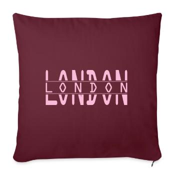 Londres - Housse de coussin décorative 45 x 45 cm - bordeaux - Devant