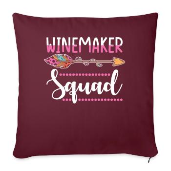 Winemaker Wine Growing Winery Équipe - Housse de coussin décorative 45 x 45 cm - bordeaux - Devant