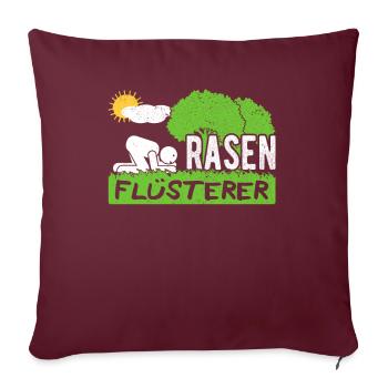 Gärtner Garten Hobbygärtner Rasen Rasenflüsterer - Sofakissenbezug 45 x 45 cm - Burgunderrot - Vorne