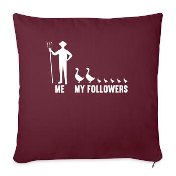 Moi et mes disciples éleveuses oies d’oie - Housse de coussin décorative 45 x 45 cm - bordeaux - Devant