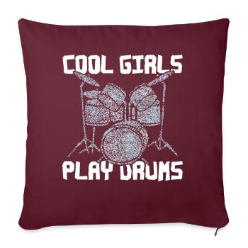 Batterie Batteur Batteur - Housse de coussin décorative 45 x 45 cm - bordeaux - Devant