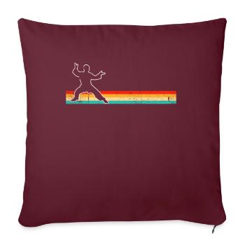 Karate Kampfsport Retro - Sofakissenbezug 45 x 45 cm - Burgunderrot - Vorne