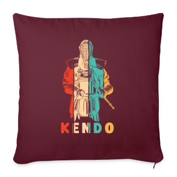 Kata Kenjutsu Shinai Samurai Kendo - Housse de coussin décorative 45 x 45 cm - bordeaux - Devant