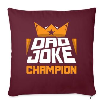 Papa Blague Papa Blague Blague Père - Housse de coussin décorative 45 x 45 cm - bordeaux - Devant